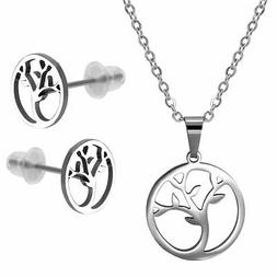 E Collana Con Ciondolo Albero Della Vita Motivo Abete Argent