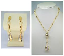 Donna Oro Massiccio Bianco Giallo 750 18k