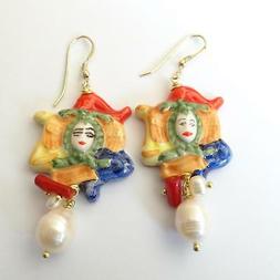 Donna Colore Oro Ceramica Trinacria Corallo Perle  - 220 V