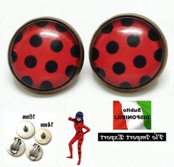 Carnevale Donna Bimba Cosplay Lady Bug Earrings Lbuear02