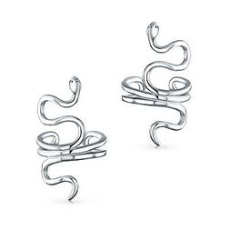 Snake Serpent Cartilage Ear Cuffs Wire Earrings Ear Sterling