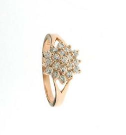 Spettacolare Anello Argento 925 Brillanti Bianchi Luminosi C