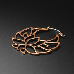 A Cerchio Fiore Di Loto Italiano Rame & Argento Appendini Pa