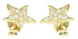A Farfalla Oro 585 Zirconi 9 Mm 14 Ct. Donna Bambina