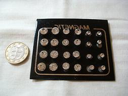 Calamita Strass Bianchi Size 4 6 8 Mm Bigiotteria Senza Buco