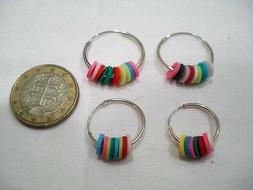 Singoli Argento 925 Cerchietto Liscio Gommati 16 18 20 22 Mm