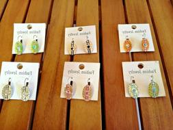 Donna Etnico Piccoli Ovali Argento Smalto E Strass Monachell