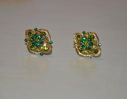 Verdi Vintage Alta Bigiotteria, Chiusura A Clip, Ottimo Stat