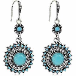 Pendenti Con Girasole Boemo Orecchini Pendenti Con Strass Na