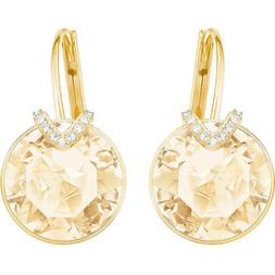 Swarovski Bella V Forato Orecchini, Dorato Shadow, Color Oro