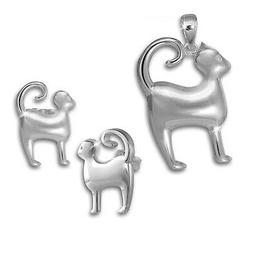 Gatto 925 Argento Set Gioielli Sds4911j