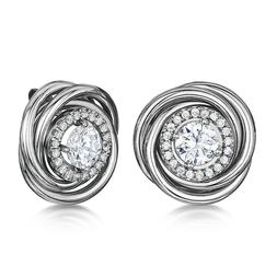 Grande Twirled Multi Pietra Rotondo Orecchini A Lobo 18mm