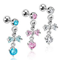 Piercing Fiocco Pendente Cristallo Pietra
