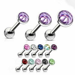 Helix Cartilagine Piercing Barbell Staffa Zirconia Cristallo