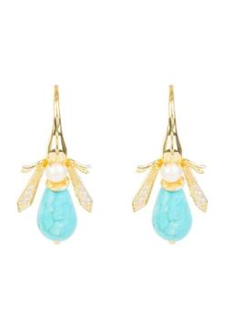 Oro Luce Blu Gancio Massiccio Naturale Regalo 925