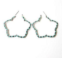 A Cerchio Donna Colore Argento Turchese Nuovo