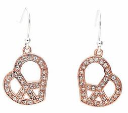 Amore E Pace Donna Oro Rosa Cristallo Nuovo