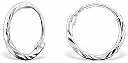 Gioielli In Argento 925 Hoops Creole Taglio Diamante...