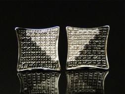 Uomo Oro Bianco Finitura Nero/Bianco Diamante Rotondo Quadra