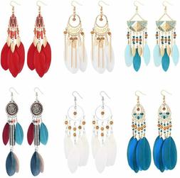 Etnici, 6 Paia Di Moda Boho Orecchini...