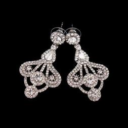 Sterling Cristallo A Perno Sposa Pendente